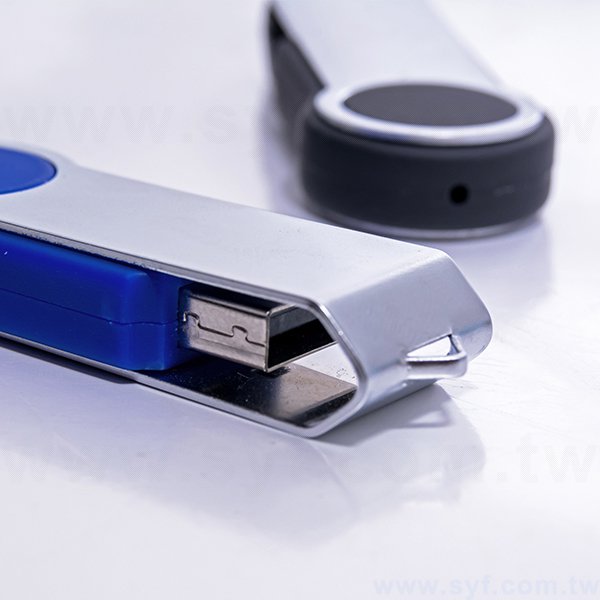 隨身碟-商務禮贈品-藍黑旋轉金屬USB隨身碟-客製隨身碟容量-採購訂製印刷禮品_3